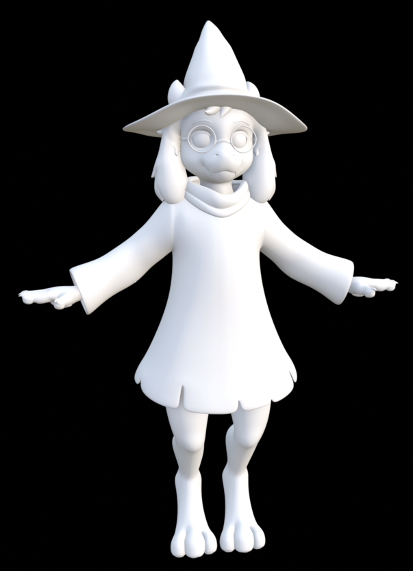 ToastyTheFox1's tweet photo. Ralsei model wip!

#deltaruneㅤㅤㅤ https://t.co/wng7RgEjNb