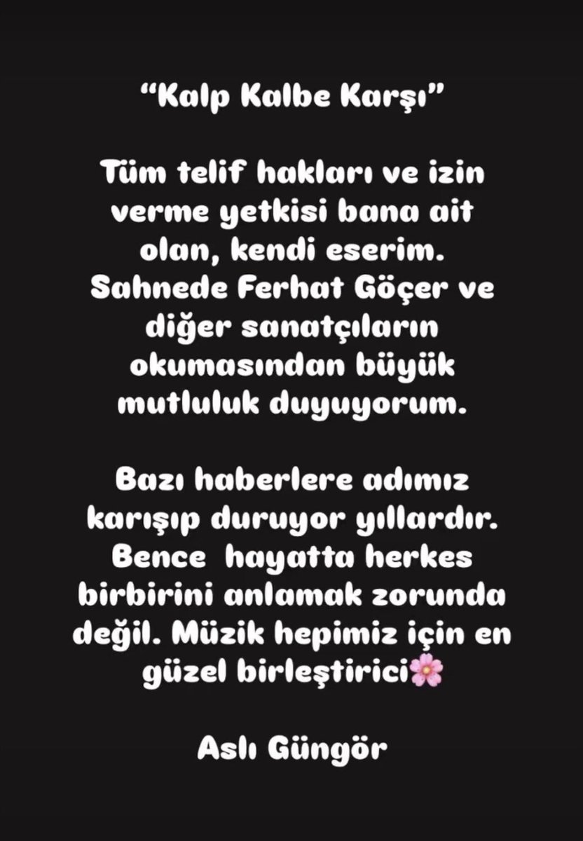 turkpopmuzigi's tweet photo. Aslı Güngör’den açıklama👇 https://t.co/QNk5gz4F6i
