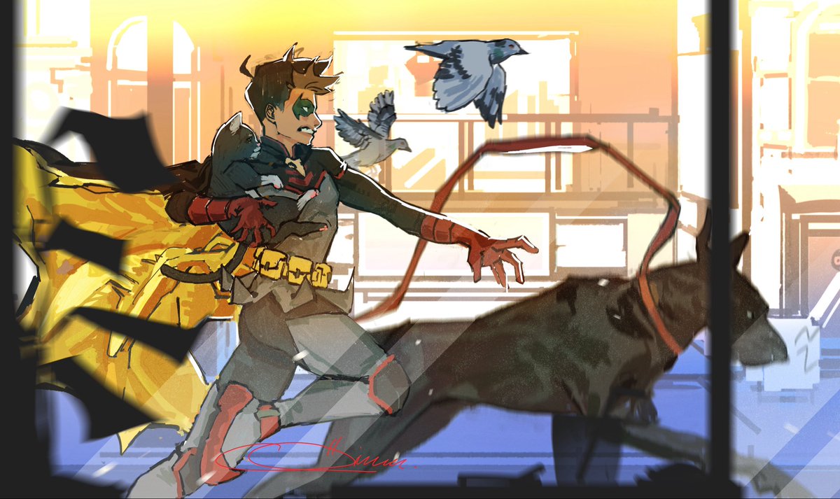 qqlimnn's tweet photo. local robin takes his pets for a walk (?) https://t.co/Yo1ormltZ9
