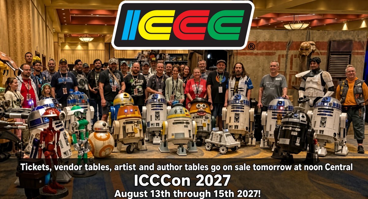 ICCCNashville's tweet photo. 🥳 Tomorrow at Noon CST! Tickets, Vendor, artist, and author booths go on sale for ICCCon Part IX  August 13th through 15th, 2026! 
https://t.co/qInJt4zaCz
No Corporations, Just FANS! https://t.co/ibZ5YOHEqg