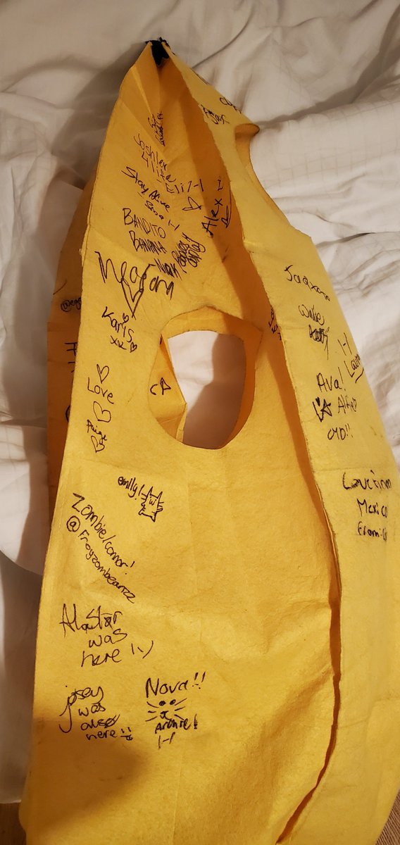 anydeadpilots's tweet photo. Thank you guys for signing this beautiful costume. |-/ https://t.co/fgaPm1FId5