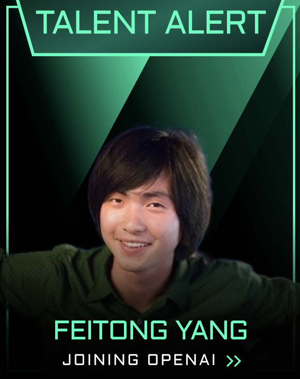 talent_watching's tweet photo. SIGNED: Feitong Yang has joined OpenAI to build products for the science community.

OpenAI is building deeper into science. @feitong_yang https://t.co/I8uLhjfUj4