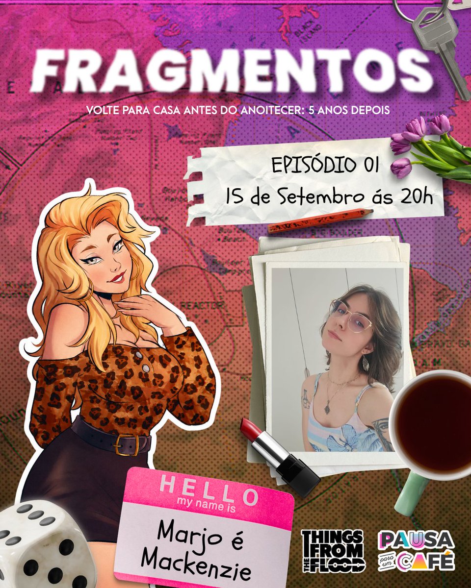 pausaparaumcafe's tweet photo. Chegando com a primeira personagem de #FragmentosRPG!
Mackenzie é nossa Party Animal, a personagem da @marjorui_ na nossa aventura de Things From the Flood que começa dia 15 de Setembro.
No youtube e na twitch pra vocês acompanharem! https://t.co/os2ChkDNeF