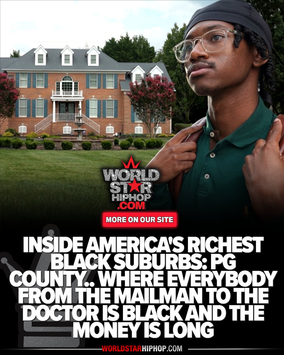 WORLDSTAR's tweet photo. Prince George’s County, Maryland is home to five of the 10 richest Black towns in America, and the wealth is impossible to miss, from Rolls Royces and McLarens to $3 million homes and private schools. RocaNews Youtubers visit Bowie, Woodmore, Upper Marlboro, and Fort Washington while showing how government jobs, college-educated families, entrepreneurship, and decades of development helped shape the area. One resident even went from a defense contract to launching an AI startup, while another shared that her mother was appointed by President Biden. Folks are finally getting a look at a thriving Black majority community that many people never knew existed.
https://t.co/sS6V70pFiA