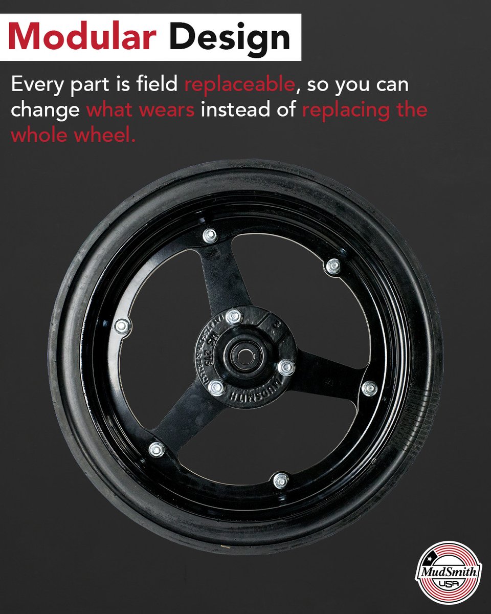 mudsmithGW's tweet photo. Some wheels don't make it through the season. Ours does.

We let the hardware speak for itself. Cast iron hub, durable spokes, and a fully modular design, so when something eventually wears, you replace that piece and keep the rest.

Built to outlast what you're running now. ☝️Click the link in our bio to get yours!