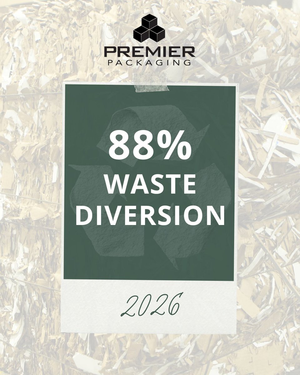 prempack's tweet photo. 90% landfill diversion by 2030. In the first half of 2026, we hit 88% — four years early.

Our plants' corrugated balers make it happen: trim, damaged stock, and inbound packaging baled and sent back into the supply chain instead of the landfill. https://t.co/DSUvDCW8nk