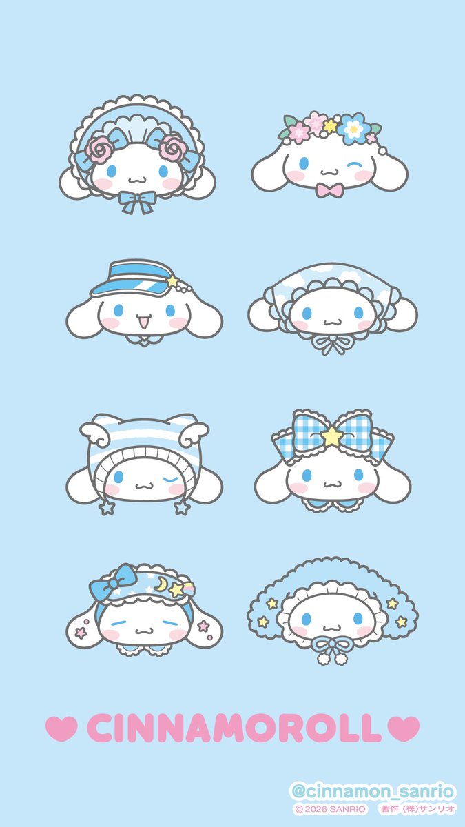 cinnamon_sanrio's tweet photo. 9月の壁紙だよ♪​
えへへ、いろんな帽子でおしゃれしてみたんだ～​
どうかな？ https://t.co/4QeaRFaRuA