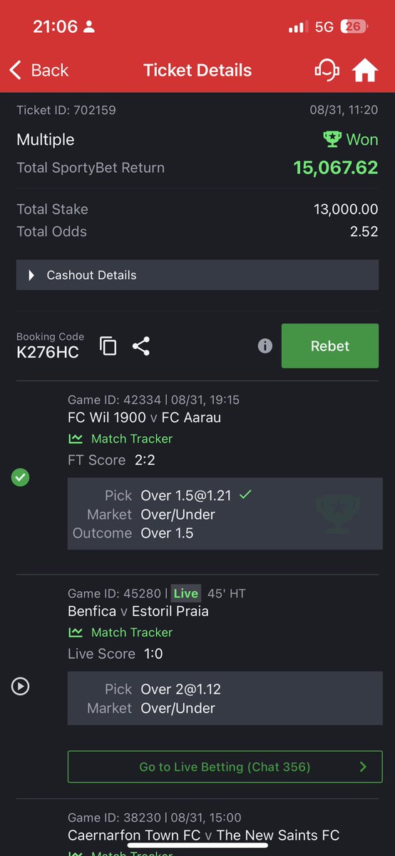 Mrpreshvilla's tweet photo. @SkippyTips Omo wish I cashout earlier 😖 https://t.co/NNoLWxgVml