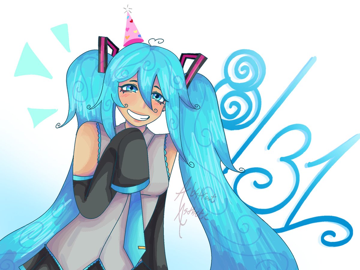 abstractAsthete's tweet photo. I am a huge Miku fan, so i have to celebrate her 19th birthday.

happy birthday, Miku!
#HatsuneMiku https://t.co/glUOBZ5GvK