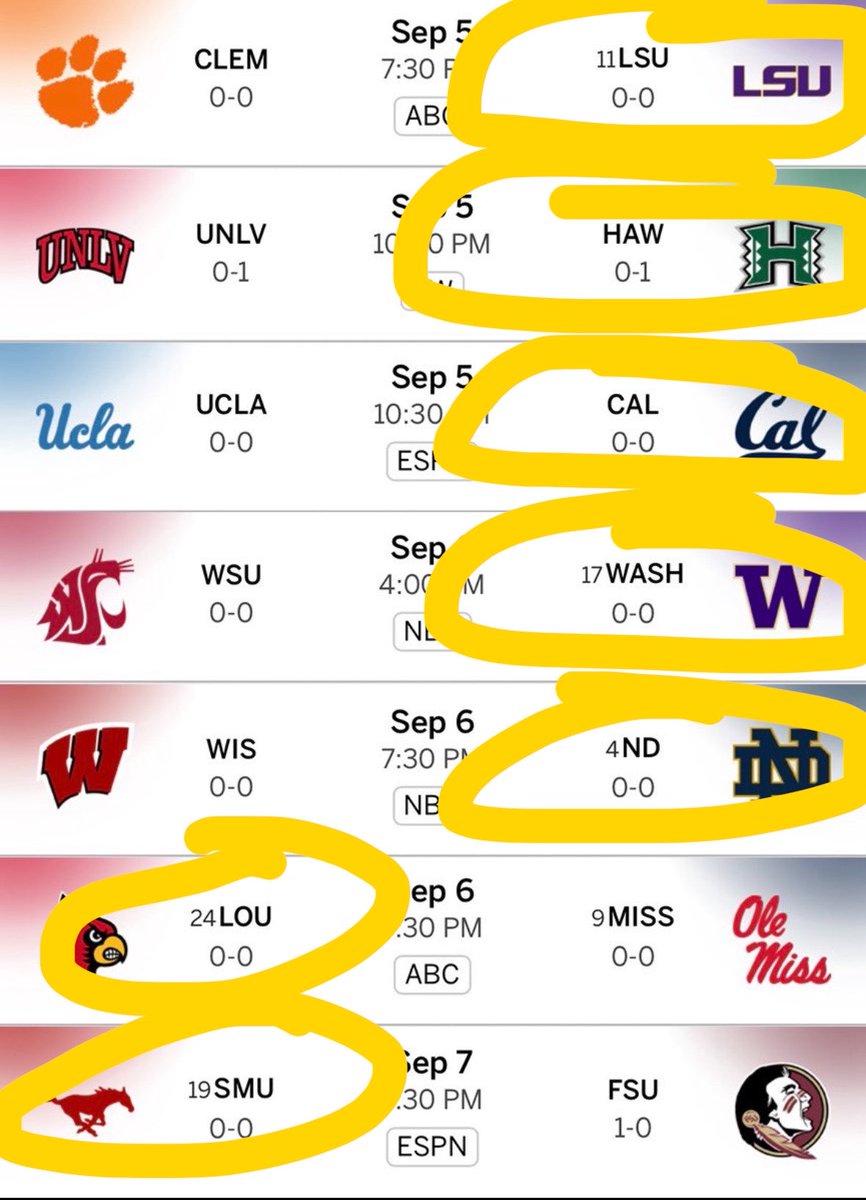 J6ixGod's tweet photo. My Week 1 College Football Picks https://t.co/g3YbZQUE6l