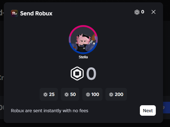 DavidZomb's tweet photo. (I don't have Roblox Plus, so I use RoValra as an example unless someone has Roblox Plus and shows the Send Robux window.)
In the Send Robux window
Left still uses the default font, while the right uses something I didn't know. https://t.co/jnykDEvxHK