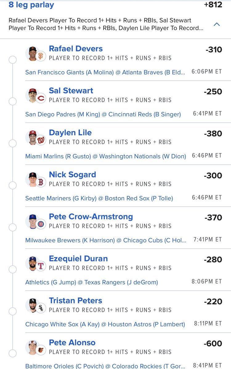 favyparlay's tweet photo. Octopus 🐙 (Fav HRR looks)
JOIN THE CORD FOR MORE PLAYS @playbook
👇👇👇👇👇👇

https://t.co/p6ekOfZv9a

#MLB #SGP #HomeRunParlay #HRParlay #SportsBetting #BaseballBetting #LiveBetting #Fanduel #BigOdds https://t.co/45EdMhE7Wm