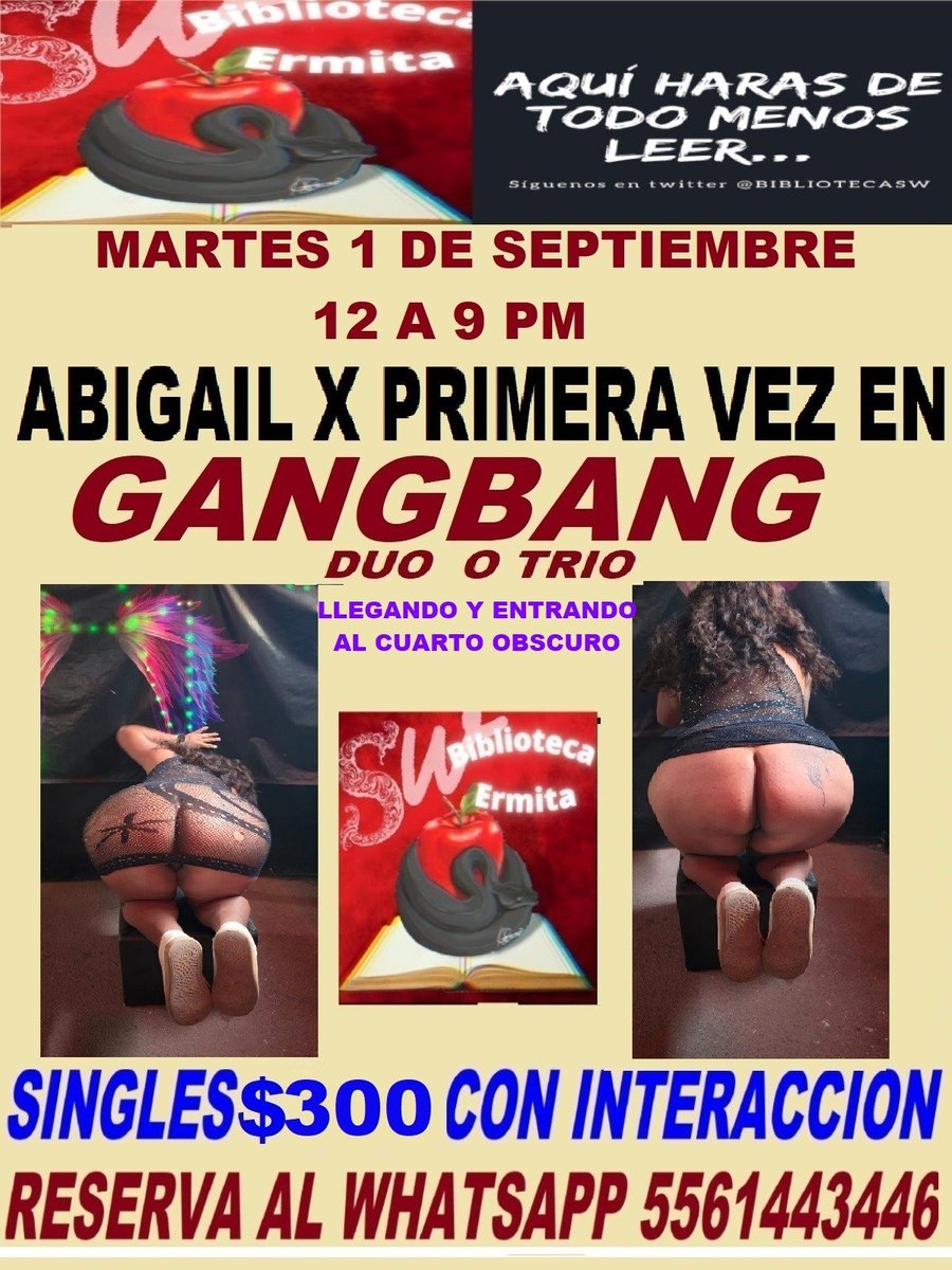 SWEXPERIENCES's tweet photo. X 1era. Vez Abigail en los cuartos obscuros reserva al 5561443446 @BIBLIOTECAERMIT https://t.co/mXJWHd9NA5