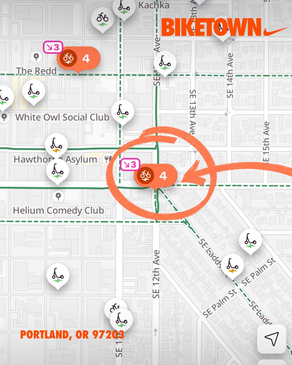 BIKETOWNpdx's tweet photo. Back by popular demand. The station at SE Hawthorne Blvd &amp; SE 12th Ave has been reinstalled. From this station you can connect with the 14 and 70 @trimet bus lines, grab a coffee at @UpperLeftRoast, or find a new spot at the Hawthorne Asylum Food Carts. https://t.co/YuEGzF7i0X