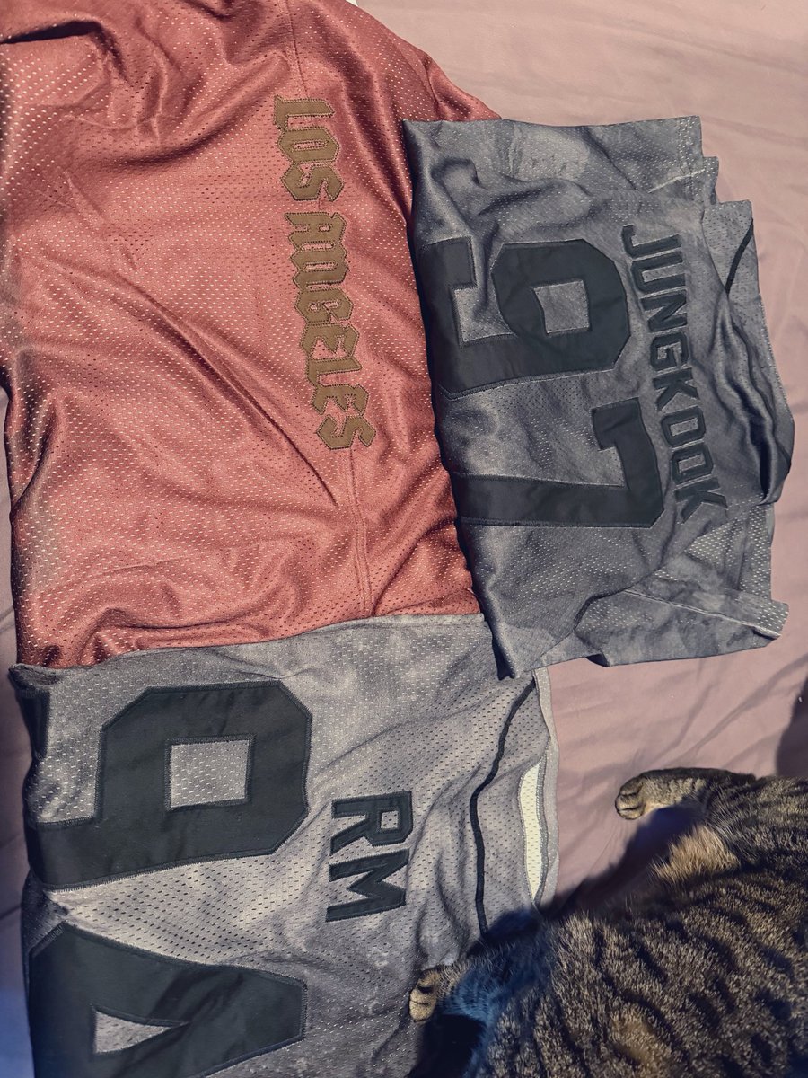 picklepicker38's tweet photo. Won the jersey war 💜 #bts #BTS_WORLDTOUR_ARİRANG #btsLA #btsMerch https://t.co/tCBUNyHPcT