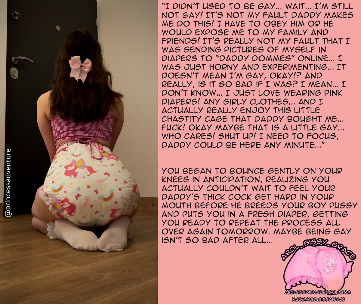 abdlsissygrace's tweet photo. #abdl #sissy #diaper https://t.co/3romKi0AMT