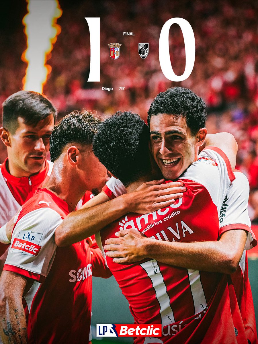 ligaportugal's tweet photo. No Minho, quem manda é o SC Braga 💥🛡️

Os Gverreiros foram mais fortes e garantiram os três pontos na pedreira 🛘

#LigaPortugalBetclic #SCB #VSC https://t.co/BskD1HpnGL