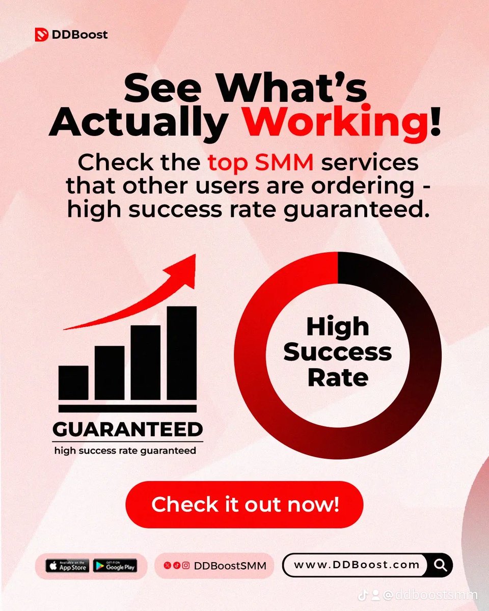 DDBoostSMM's tweet photo. Order Only Working Services 🔥🚀

We’ve added a new Live SMM Orders Page.
Here, you can see what services other users are ordering and their success rates.

This helps you make smarter decisions before placing any order.
Only services that are working and already tested by our team or other users are shown.

👉 Check it out before your next order.
Tested, Approved & Trusted ✅️

Visit https://t.co/kIpXmPtaHU, sign in, visit the What Orders Are Ordering Page.

#ddboost #smm