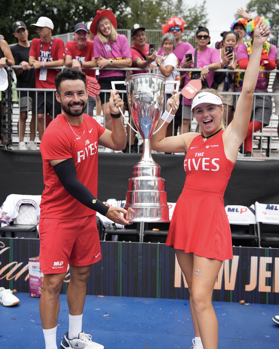 AnnaLeighWaters's tweet photo. .@majorleaguepb CHAMPIONS 🏆

I am so proud of @the5spickleball. The heartbreak of the last two years was real. It can be easy to let those thoughts creep into your head. 

But we shut out the noise. 

I’ve been lucky to compete in the biggest stages that this sport has to offer, but winning an MLP title was something that was missing. 

The 5’s fought for every point. Starting with our amazing ownership and management, to our coaches, and roster. If you want to wear the red, be prepared to fight!

@NoeKhlif @federicostak @WillHowells_pb Milan, and Jorja… what a weekend. We were a UNIT! Couldn’t be more honored to fight alongside each one of you all. 

Thank you to the MLP staff for putting on an amazing season. We are so appreciative. 

And to the crowd this weekend… we felt every yell, scream, and cheer. This weekend showed what this sport can be. Let’s continue to grow it together. 

Thanks to the best sponsors I could ask for @FranklinSports, @Nike, Pilla Sport, and @ultabeauty. 

Oh… and that paddle ❓👀 

To my amazing family and support team; thanks for riding along with me. This schedule has no breaks and it means so much to be in this together.