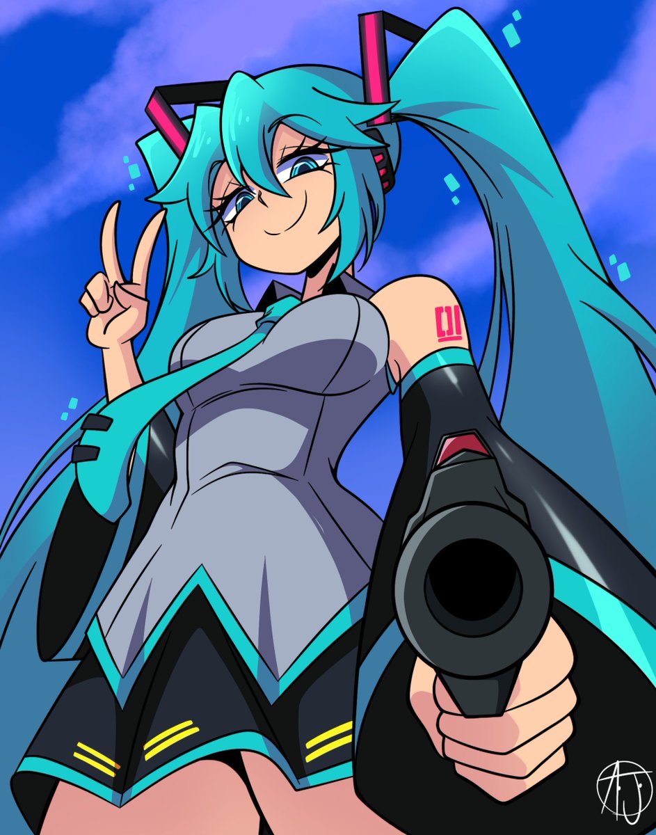 Ajsdoodles's tweet photo. Happy birthday hatsune miku https://t.co/V1DzAO6AUY