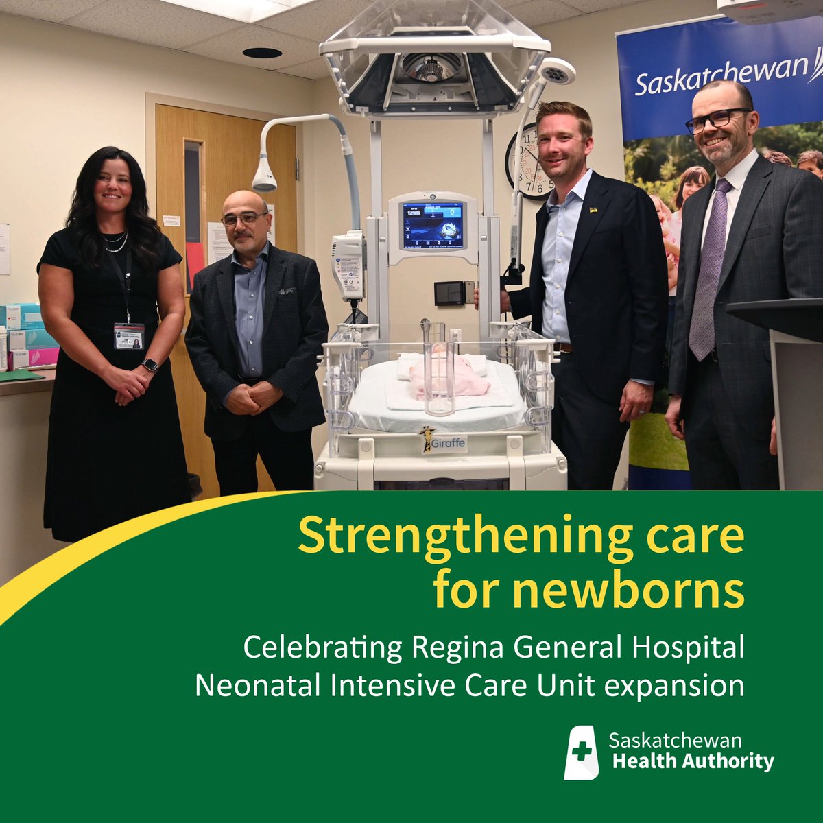 SaskHealth's tweet photo. The Neonatal Intensive Care Unit at Regina General Hospital is expanding, helping provide specialized care to more premature and medically fragile newborns and their families. @SKGov @HRFdn More: https://t.co/h6ZZlTp2O9 https://t.co/HBMoWd7rsb