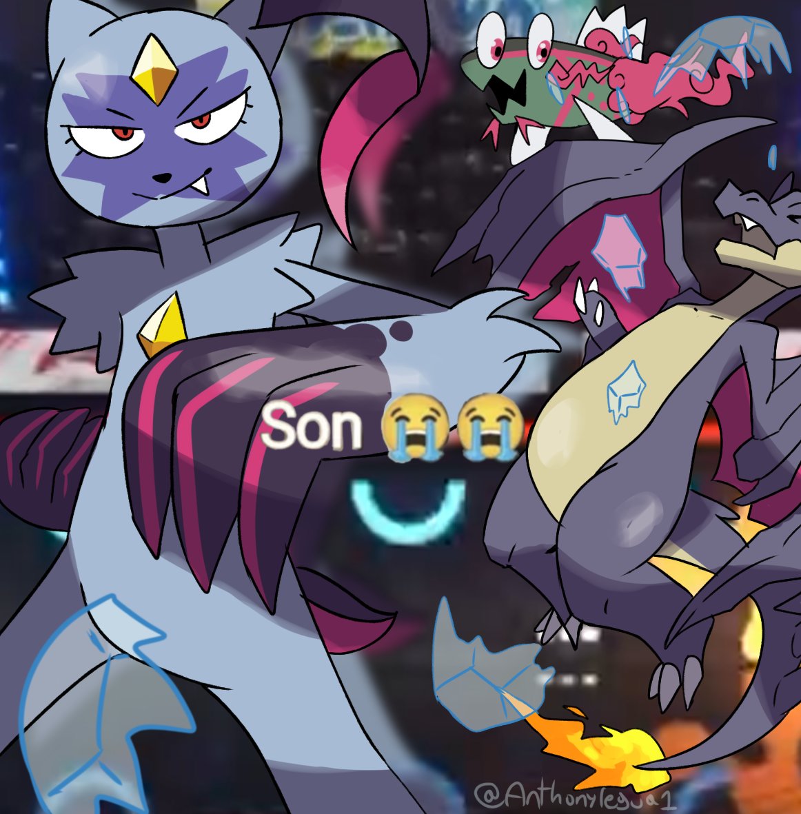 Anthonylegua1's tweet photo. the pokemon worlds final:
#pokemon #pokemonfanart #PokemonWorlds https://t.co/CmzW0FYJwH