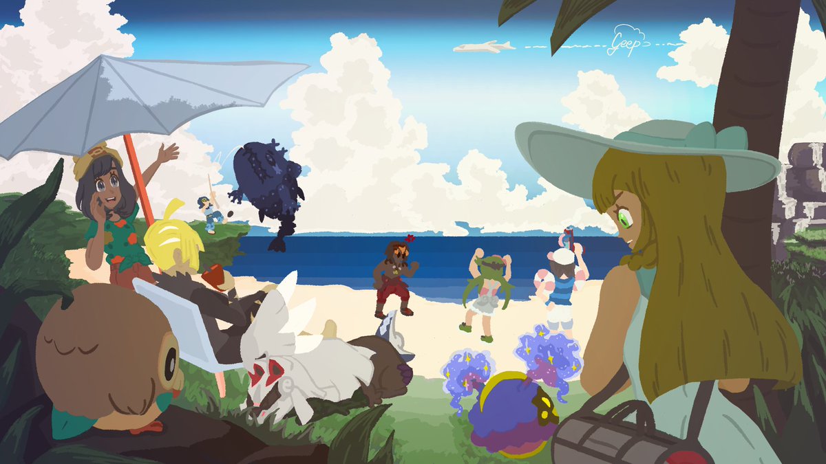 Geep_pic's tweet photo. ✨Моя работа на челлендж от ВГен на тему "Paradise"🏖️

#vgenchallenge #pokemon #pokemonart #summer #paradise #vgen https://t.co/YvCWrMK21k
