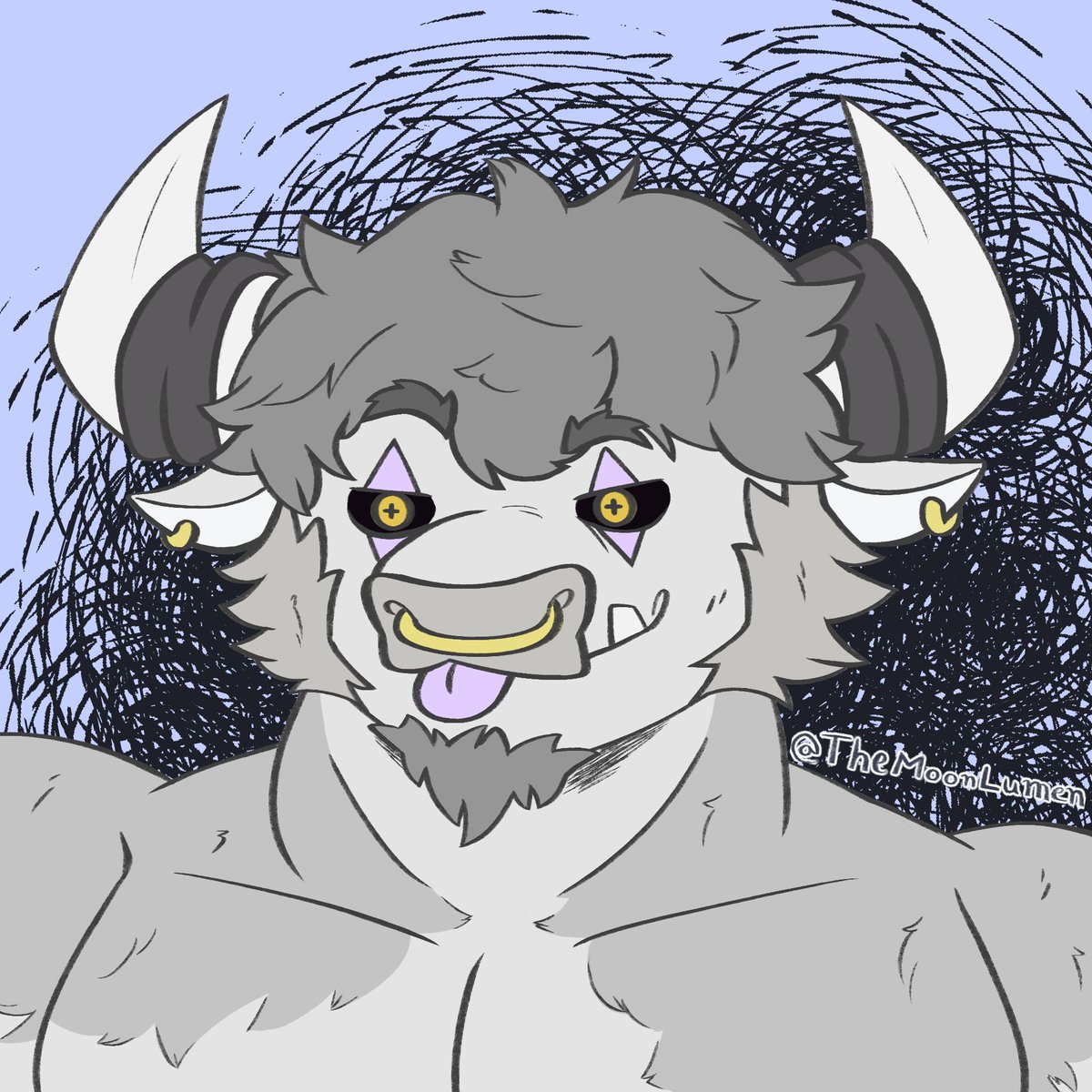 theMoonLumen's tweet photo. Having fun with bovines~
Thank you so much for the comm, I'm starting to play around and learn more about detailing my linework.
[Icon Color Commission for @Malak_o_batata] https://t.co/MFGvr7RCEq