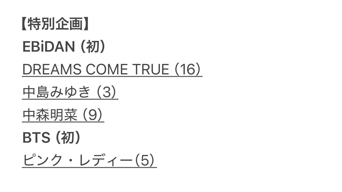 sogood_yoyuu's tweet photo. 第77回NHK紅白歌合戦 出場予想 (9月)
EBiDANは全員でのステージが見たい
STARTOは現段階ではエージェントのキンプリ、朝ドラ出演メンバーがいるAぇと予想。同じように大河出演メンバーがいる乃木坂も出場でしょう
女性アイドル特に激戦。次点も多いだけにどうなるか
#NHK紅白 #紅白歌合戦 https://t.co/HTeyVL8sLu