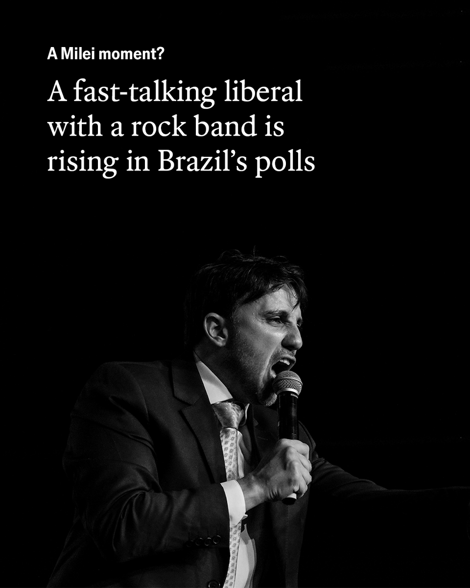 TheEconomist's tweet photo. For all his bragging, Renan Santos is no charlatan. The 42-year-old is running to become Brazil’s next president on a wonkish platform that sketches out a bold vision for the country https://t.co/zpUl6H7bOM

Photo: Leonardo Carraro https://t.co/bEHstUx8WH