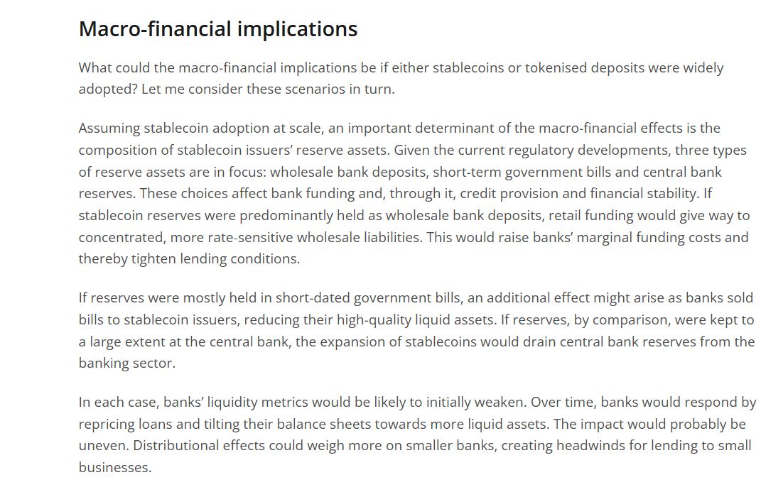 RealAllinCrypto's tweet photo. 🚨The BIS have said "stablecoins aren’t ready to become money at scale."

The “central bank of central banks” is backing tokenized bank deposits instead.

That could be a huge opportunity for networks like, @hedera, $XRP Ledger and @StellarOrg, built to move and connect different forms of value globally.

The future may not be one stablecoin winning, it could be the rails connecting everything. $HBAR $XLM 🔥