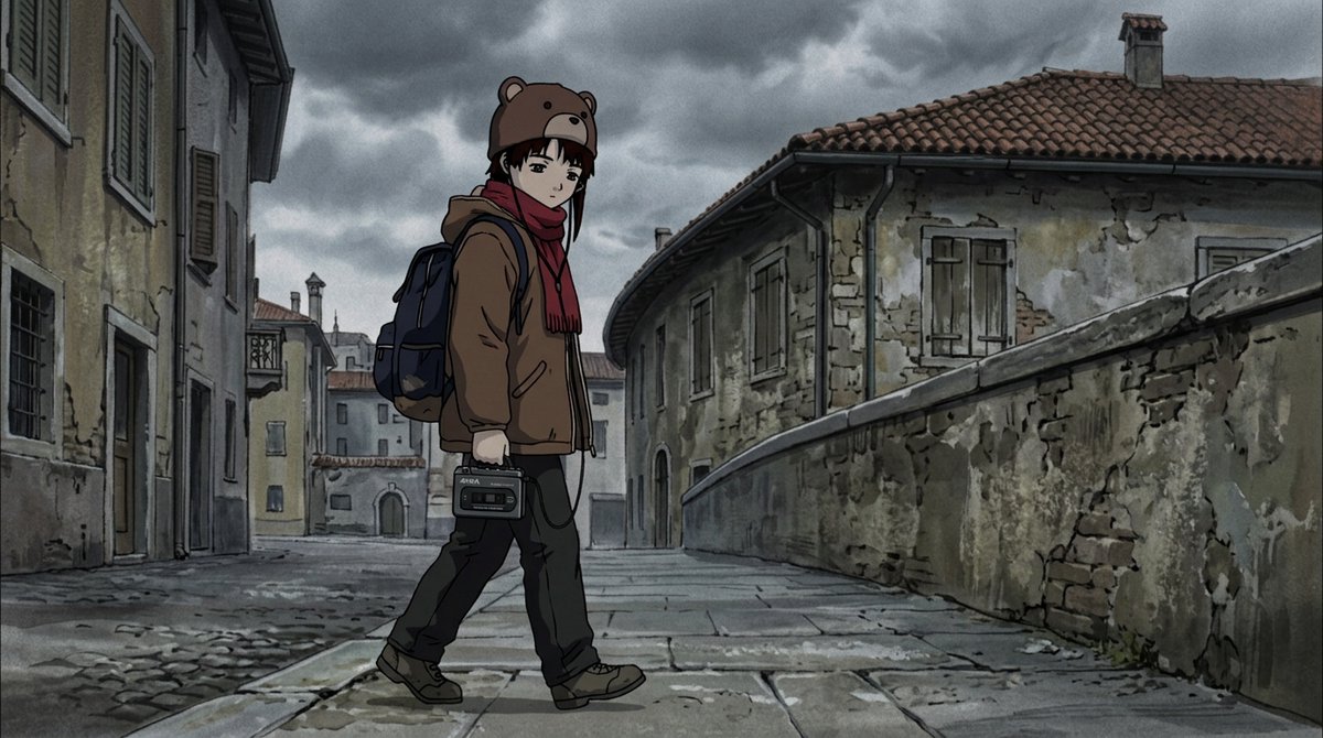 martingarciada6's tweet photo. #SerialExperimentsLain #lain28th lainはイタリアのウディネの街を歩きながら、曇った午後にカセットテープで少し多めのオルタナティブロックを聴いていた。彼女はAIWAのHS-TX310パーソナルステレオを使って、AM/FMラジオで18のプリセット局を設定していた。 https://t.co/5ZXskKjn0b