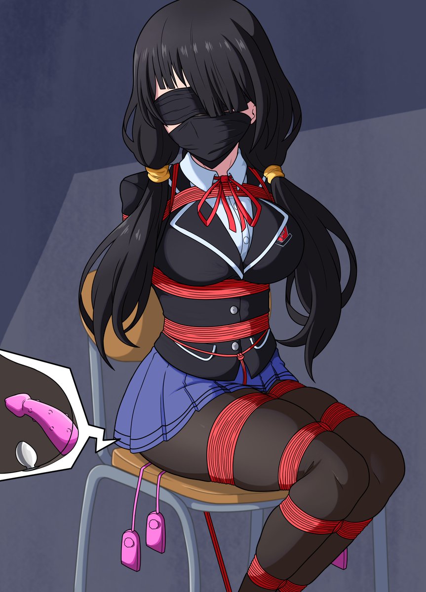 BoundtyGuy's tweet photo. What a curious situation #Kurumi finds herself in; she's not really used to being completely immobilized like this, and worse still, she has no way out, although it doesn't seem to bother her at all.😏 https://t.co/McarHndKw4