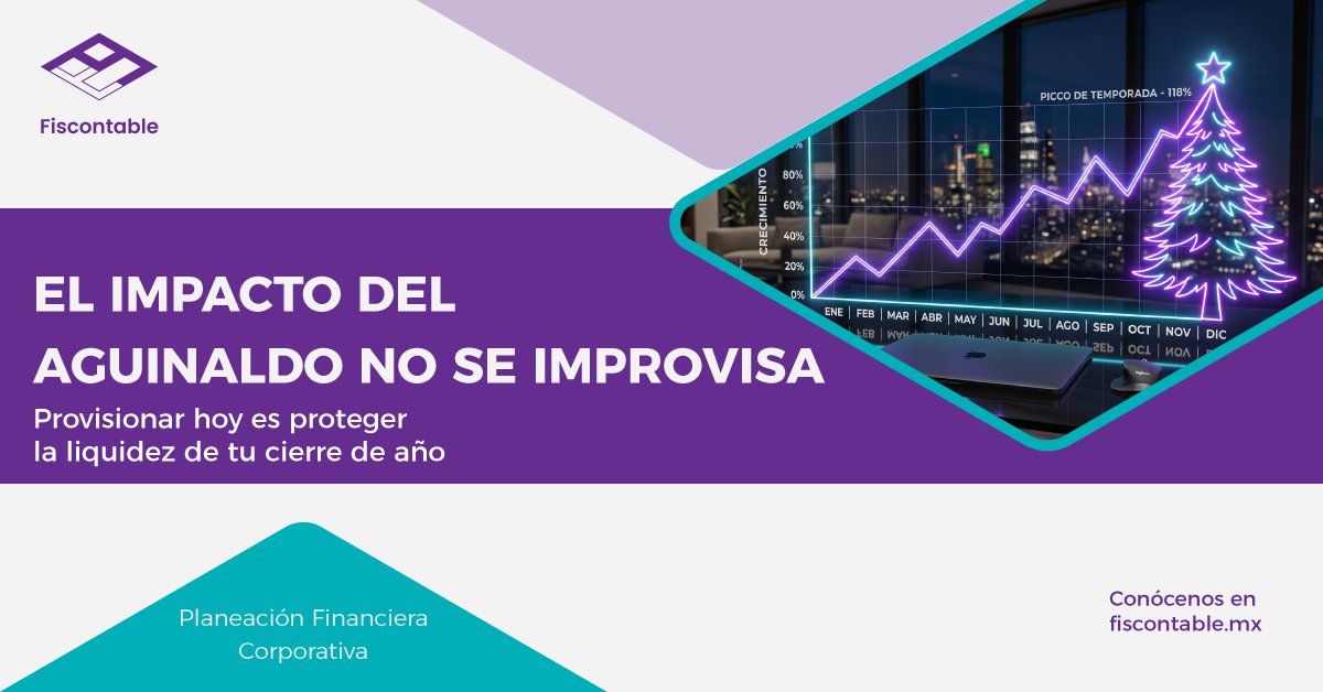 EVSAFiscontable's tweet photo. 📊 CEOs: ¿Esperar a noviembre para el Aguinaldo? Error.
No es gasto de diciembre, es obligación diaria. Provisiona HOY (tienes 4 meses) para suavizar el golpe a tu flujo de caja y evitar créditos caros a fin de año. 💰🛡️
Estrategia en @EVSAFiscontable
#CFO #Fiscontable https://t.co/AVuVbGNlOz