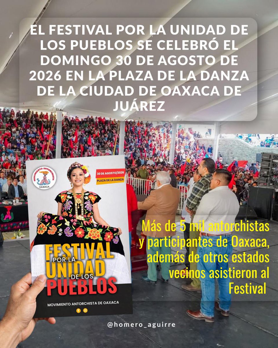 HomeroAE's tweet photo. Este fin de semana, el Movimiento Antorchista en Oaxaca convirtió este encuentro cultural en un espacio para fortalecer la unidad de los pueblos oaxaqueños y de todo México, comunidades históricamente olvidadas y marginadas que, con organización y lucha, trabajan todos los días por construir un país más justo y digno para todos.