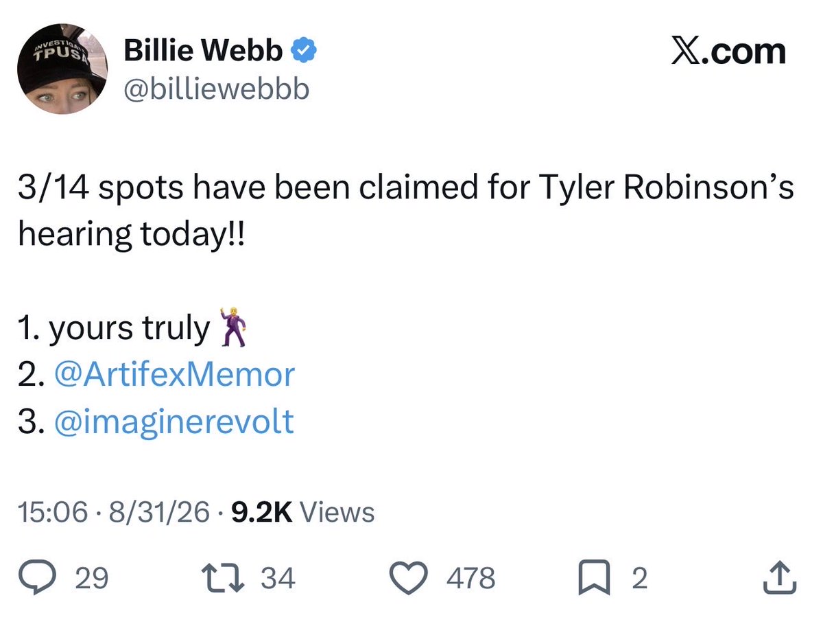 Piper_truth1's tweet photo. FYI this is the person who’s #3 on Billie Webbs list waiting to go to the hearing with.

Antifa watch list 👀👀 https://t.co/0Kr9TkhLBl