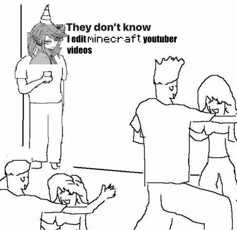 lizard6_editor's tweet photo. Was doing a pub quiz with my family and a question about minecraft came up. I literally felt like the meme.
(Pictured Below) https://t.co/At1eBy8phL