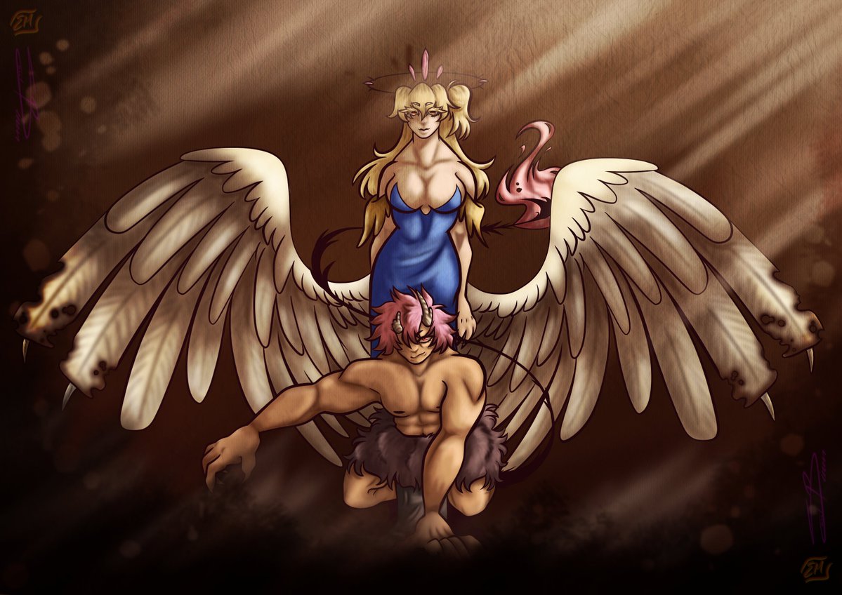 BivenSoul's tweet photo. E.N.D and Celestial Guardian
(1/2)
★
Grounded by force turned to by choice 
★
Forgot to post this here, but it's a completed remake of an old piece I never officially finished during my senior year of highschool (2024-2025). https://t.co/bmwHirP25A