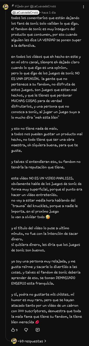 EverliPrime's tweet photo. Literalmente no hizo ningún análisis y tiró para adelante, luego se indigna porque la gente se ríe de él y le señalan lo que está mal con su video. Que algo sea una opinión no es excusa para ser vago.
Y su respuesta, Dios mío... https://t.co/3TKAs2P8pu