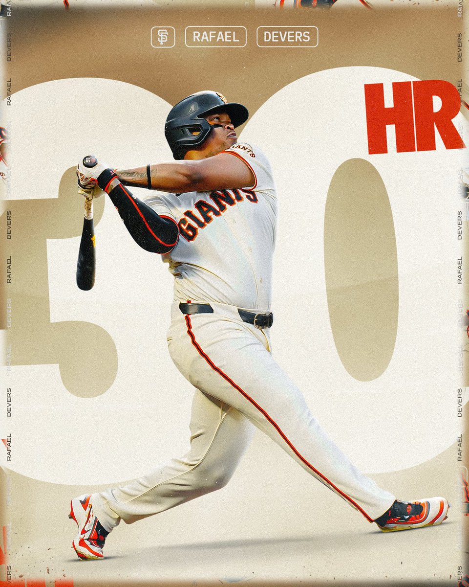 SFGiants's tweet photo. In his first full season as a San Francisco Giant, Rafael Devers has launched 3⃣0⃣ home runs! https://t.co/U6tP9BsbAp