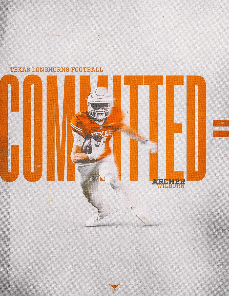 Archerwilburn's tweet photo. I am committed to play football at 
The University of Texas. https://t.co/tkRRAYxxAp