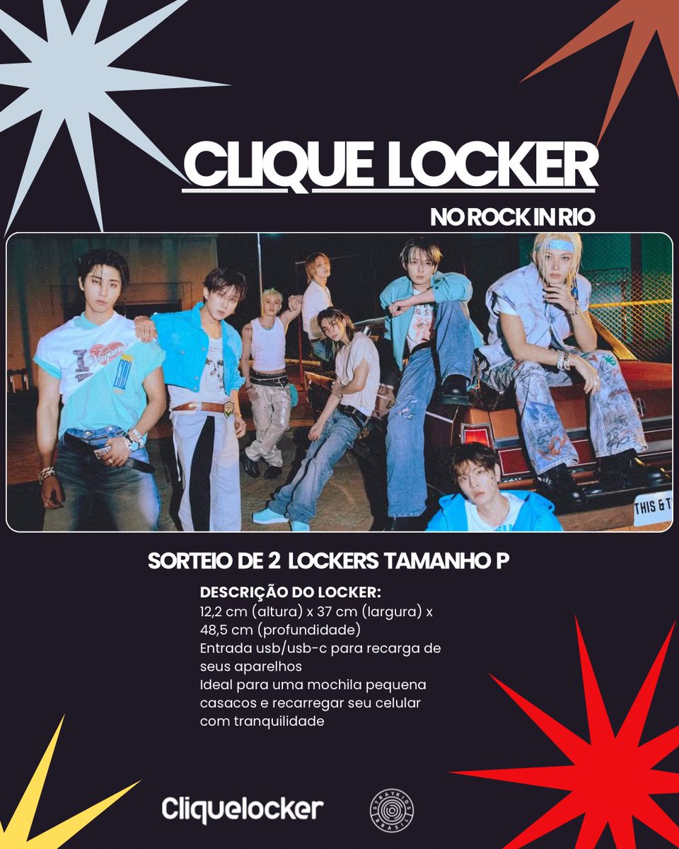 StrayKidsBrasil's tweet photo. 🔐 SORTEIO SKZBR X CLIQUE LOCKER 🔐

STAYs, calma que as notícias boas não acabaram! Quer ter a chance de garantir um locker no dia do Stray Kids no Rock In Rio?? A SKZBR está sorteando dois lockers tamanho P e para participar é bem simples:

• Curtir e dar rt no post do sorteio
• Seguir a SKZBR no Twitter/X e no Instagram "realskzbrasil" (deixem os prints com os comprovantes nos comentários).

Detalhes do locker na imagem. 👇