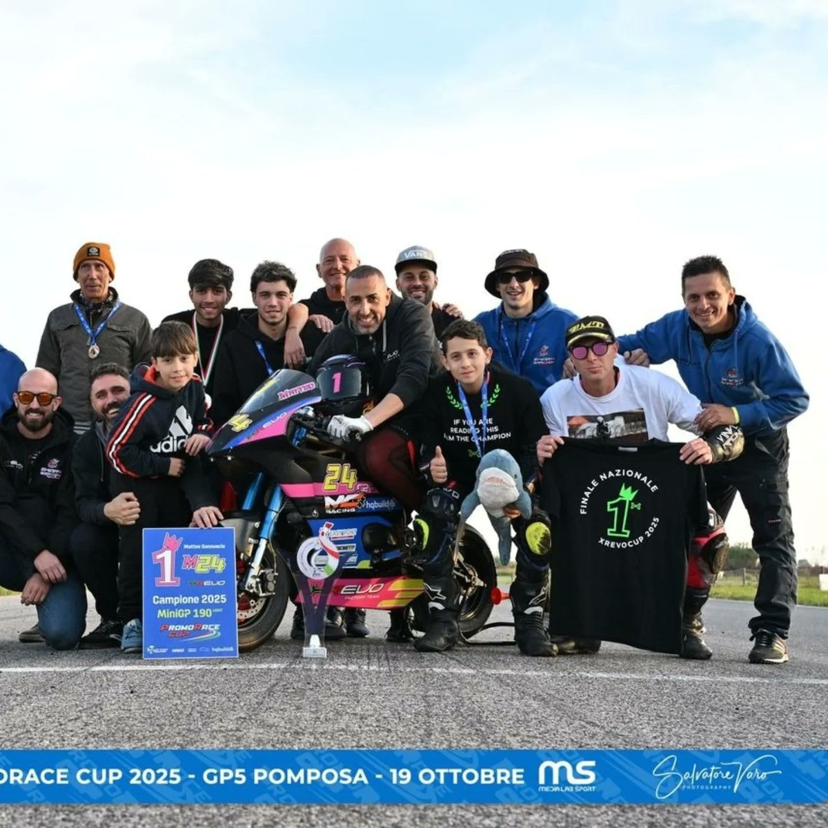 TashinaReick's tweet photo. The 2025 Promorace Cup season also concludes at Pomposa Circuit with two titles: 190 Lightweight and XRevo Cup Junior. An intense weekend competing in both categories, switching from one bike to another. In the 190 class, the level was raised by https://t.co/yBk3k5fEVn