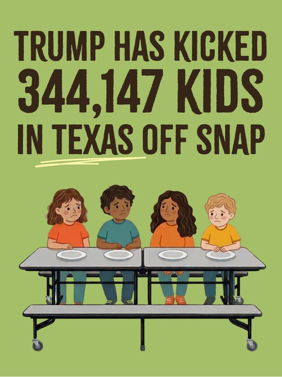 RepJasmine's tweet photo. 62 years ago TODAY, President Johnson signed SNAP into law with a promise that hunger should never stand between a family and getting by. 

Six decades later, SNAP is still a lifeline for millions. 

Yet Republicans gutted the program, leaving 344,147 Texas kids without food assistance while billionaires and big corporations got another tax break. 

After 62 years, we know what’s at stake. On the anniversary of SNAP, the fight continues.