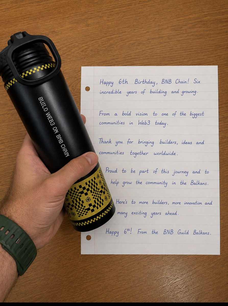 BjanMk's tweet photo. Happy 6th Birthday, BNB Chain! 🎉

Proud to be part of the journey and excited for what’s ahead.

Here’s to many more years of building together! 💛

@BNBCHAIN   #6YearsOfBNBChain https://t.co/vEdMe2Pgri