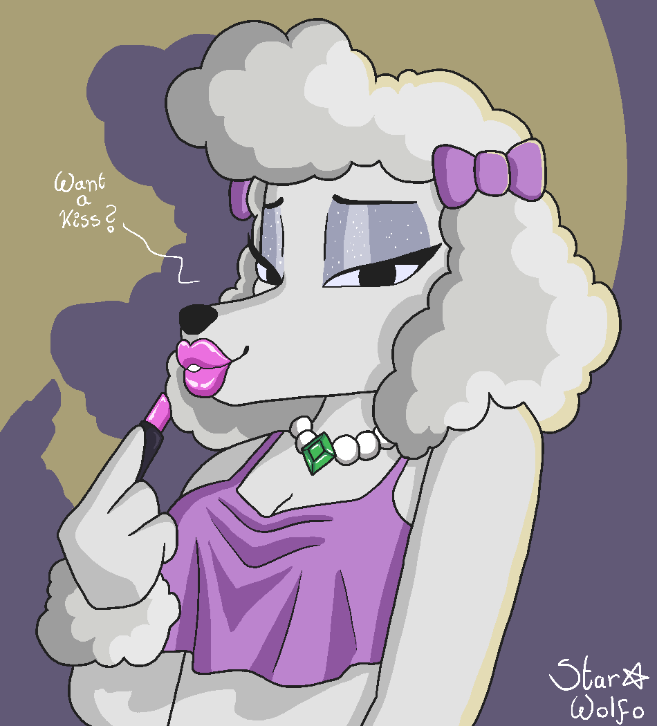 starthewolfo's tweet photo. I can't get better at shading her top properly ;-; but I managed to make her glittery eyeshadow better ^^ #furry #furryart #characterdesign https://t.co/6ky3c9qWck