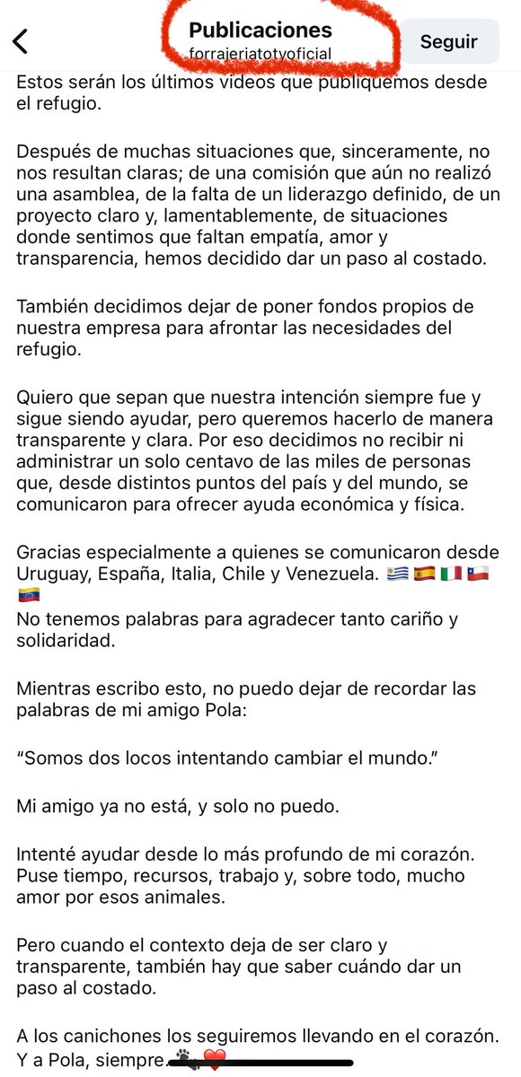 SophiAnime's tweet photo. El sponsor de los Canichones (ForrajeriaTotyOficial) decidió hacer un paso al costado y no involucrarse con todo el quilombo y falta de liderazgo que está armando la ONG de los Canichones y por parte de la familia para quedarse con el dinero y el terreno que construyó el polaco .

La familia ,los contadores y abogados involucrados solo están haciendo lo peor para los animales . Nadie confiará en ellos !