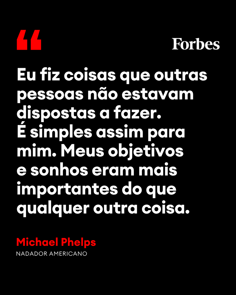 ForbesBR's tweet photo. Michael Phelps é um ex-nadador americano e o maior medalhista olímpico de todos os tempos, acumulando 28 medalhas ao longo de sua carreira. 

#MichaelPhelps #Sucesso #Objetivo #FraseDoDia #ForbesBr https://t.co/gm8AKagMDF