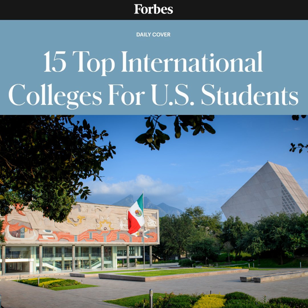 david_garza's tweet photo. El @TecdeMonterrey fue seleccionado por @Forbes USA  entre las 15 mejores universidades internacionales para estudiantes de Estados Unidos, junto con @UniofOxford, @Cambridge_Uni, @mcgillu, @sciencespo, @Unibocconi, @waseda_univ y la @HKUniversity,  entre otras. La nota destaca nuestra acreditación por la asociación estadounidense SACSCOC desde 1950, nuestra oferta en inglés y nuestros programas académicos de ingeniería, tecnología y negocios, entre otras. Gracias a nuestra comunidad del Tecnológico de Monterrey quienes hacen esto posible. 🔗 Ver nota aquí: https://t.co/Bue3OFirwI
