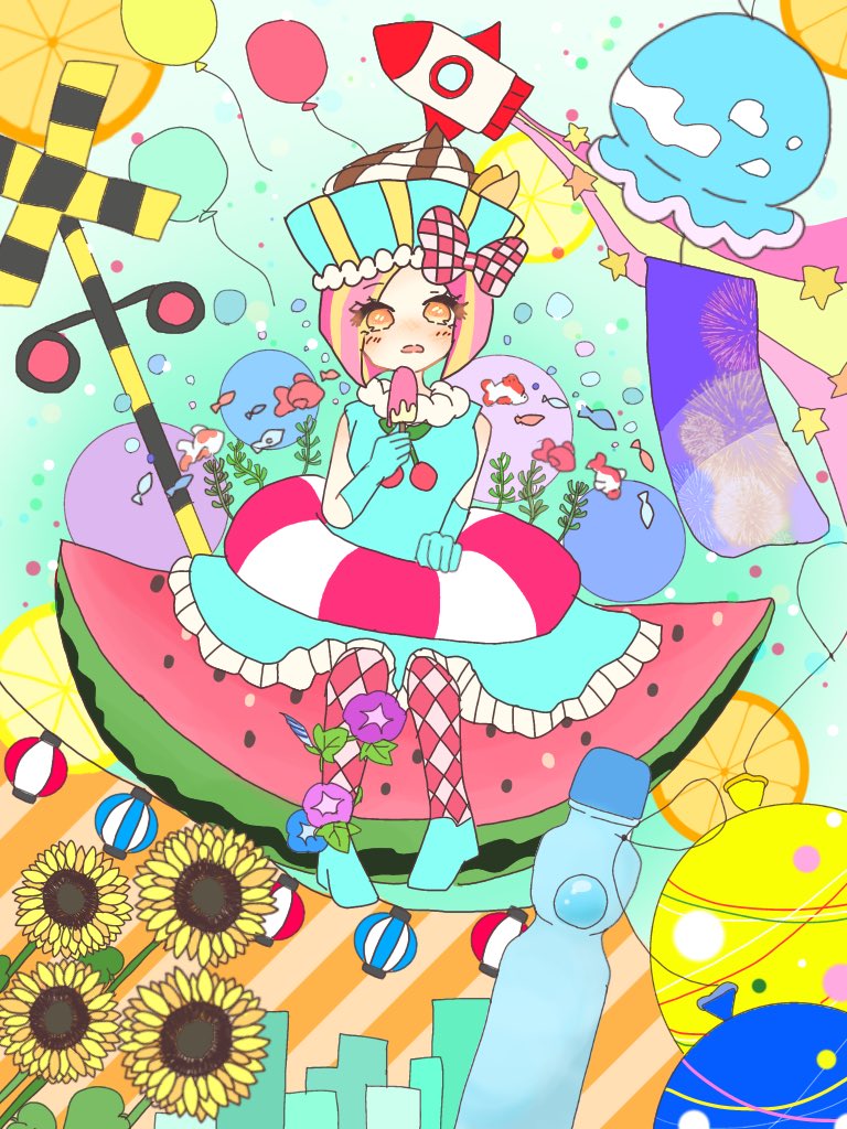 galaxy_romance's tweet photo. 年々ごちゃごちゃかけなくなってきてるけど
夏のイラスト描くの大好きだよ〜
🌞🌴🌺✨ https://t.co/2NTIZU32rt